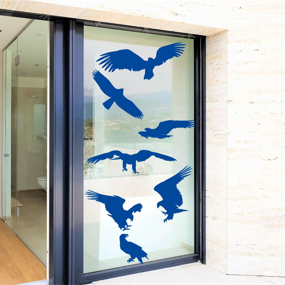 Cuadro de ventana pájaros de advertencia de pájaros pegatina de pájaro pájaro de presa águila