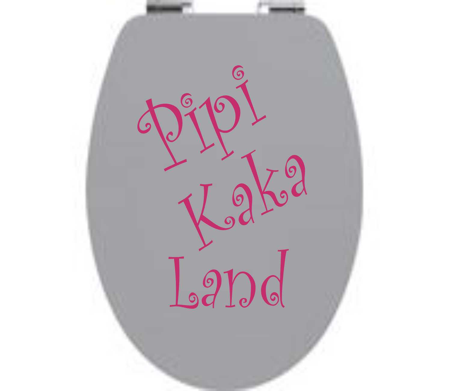 Aufkleber Badezimmer Pipi Kaka Land Spruch Bad WC Sticker Klodeckel