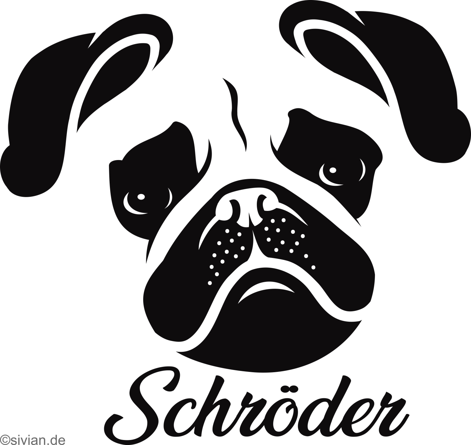 Autoaufkleber Französische Bulldogge