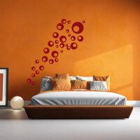 Retro Aufkleber Dots Set, Bubbles Wandtattos zum Dekorieren für Möbel 31 Stück