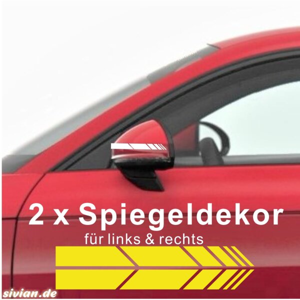 5 Pairs Aufkleber für den Rückspiegel Autoaufkleber Aufkleber für