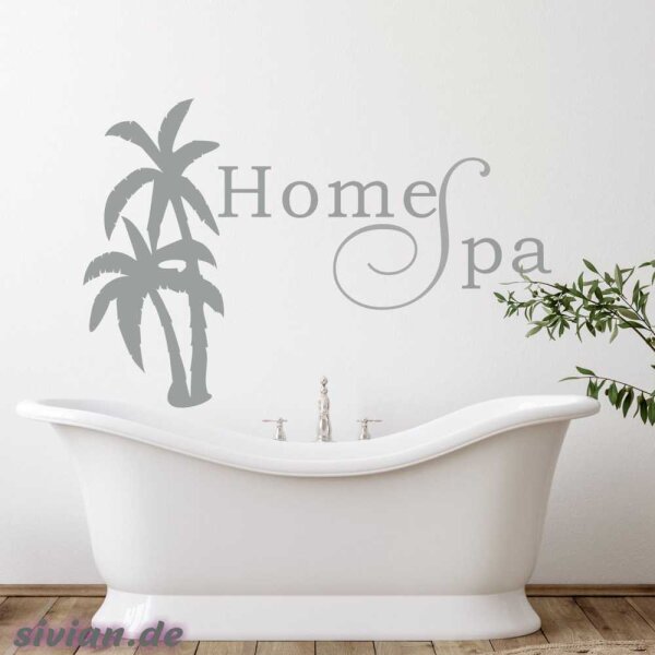 Aufkleber Wandtattoo Bad Dusche Home Spa Palme