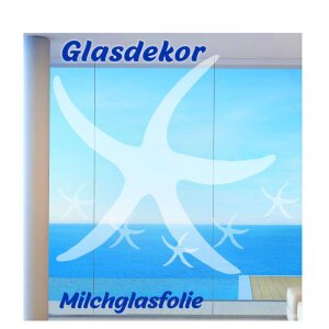 Glasdekor Seesterne Aufkleber Set Badezimmer