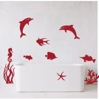 Aufkleber Delphin Unterwasserwelt Badezimmer