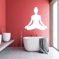 Yoga Wandaufkleber  Wandtattoo Frau im Lotus Sitz