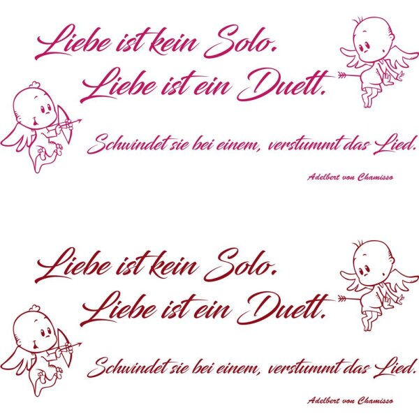 Liebe ist.. Wandtattoo mit Spruch Wandaufkleber in verschieden Größen