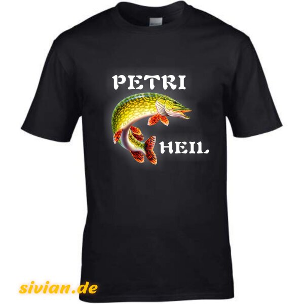 Kopie von T-Shirt Fisch Petri Heil