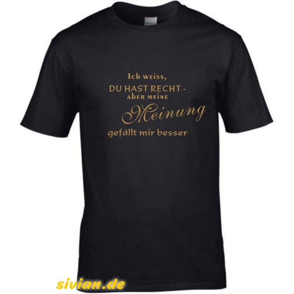 T-Shirt mit Spruch meine Meinung gefällt mir besser