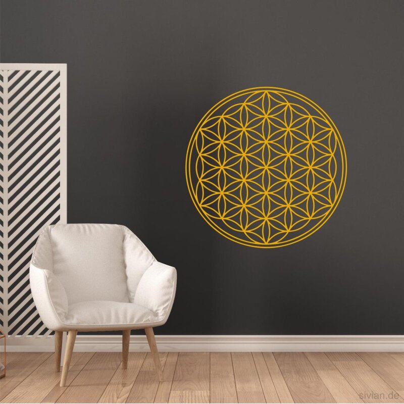 Wandtattoo Blume des Lebens Wandaufkleber Lebensblume