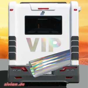 Aufkleber VIP Wohnmobil Hologramm Oil Slick