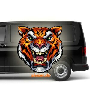 Tiger Kopf Aufkleber Autoaufkleber