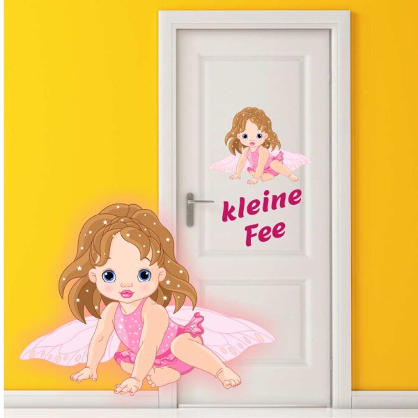 Aufkleber Fee Elfe mit Name