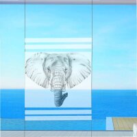 Fenster Sichtschutz Elefant Milchglasfolie