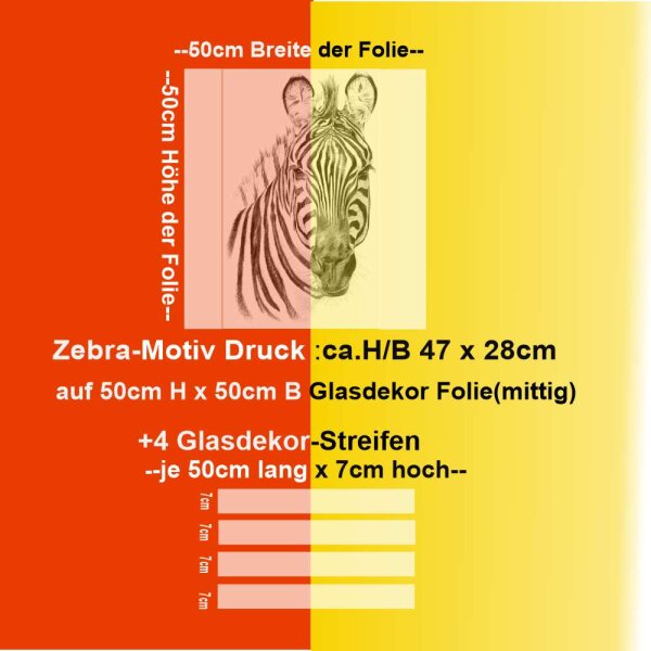 Fenster Sichtschutz Zebra Milchglasfolie