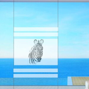 Fenster Sichtschutz Zebra Milchglasfolie