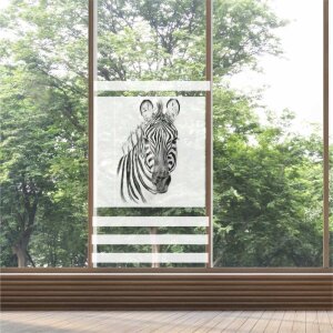 Fenster Sichtschutz Zebra Milchglasfolie