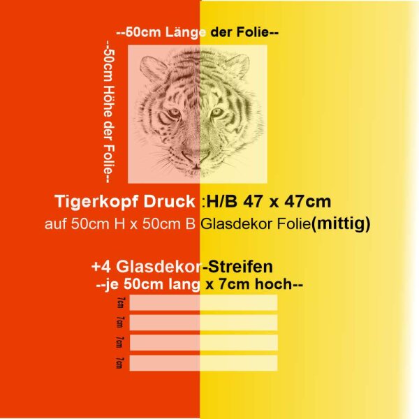 Fenster Sichtschutz Tiger Milchglasfolie