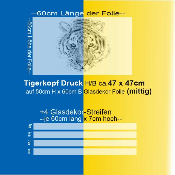 Fenster Sichtschutz Tiger Milchglasfolie