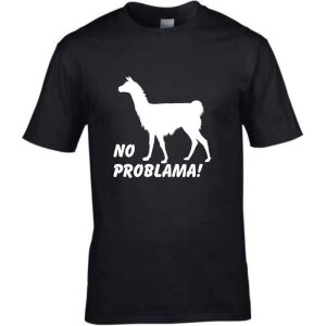 T-Shirt mit Lama Spruch No Problama!
