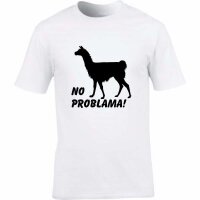 T-Shirt mit Lama Spruch No Problama!