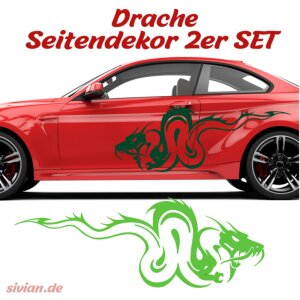 Seitendekor Autoaufkleber Drache Tuning