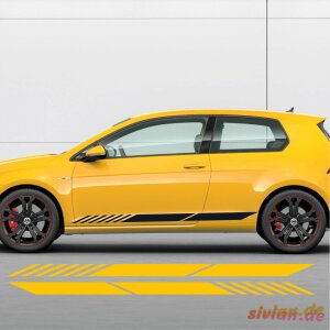 Aufkleber Seitenstreifen Rennstreifen Rallye Streifen...
