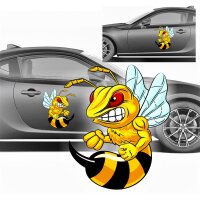 Böse Biene Aufkleber, Autoaufkleber Hornisse,Wespe 