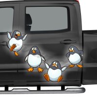 Pinguine 4er Set mit Schutzlaminat