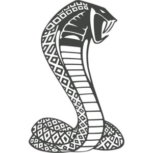 Cobra Schlange Aufkleber anthrazit metallic-40 x 25