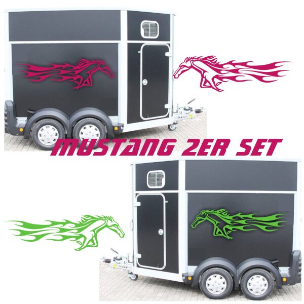 Mustang Pferd Aufkleber 2er Set