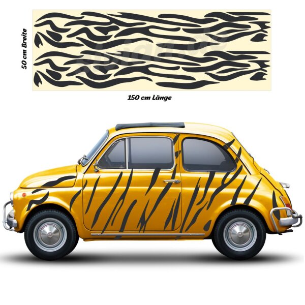 Seitenstreifen Zebra Muster Camouflage Auto Aufkleber