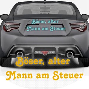 Autoaufkleber Böser alter Mann