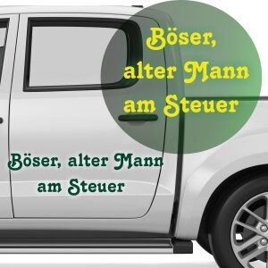 Autoaufkleber Böser alter Mann