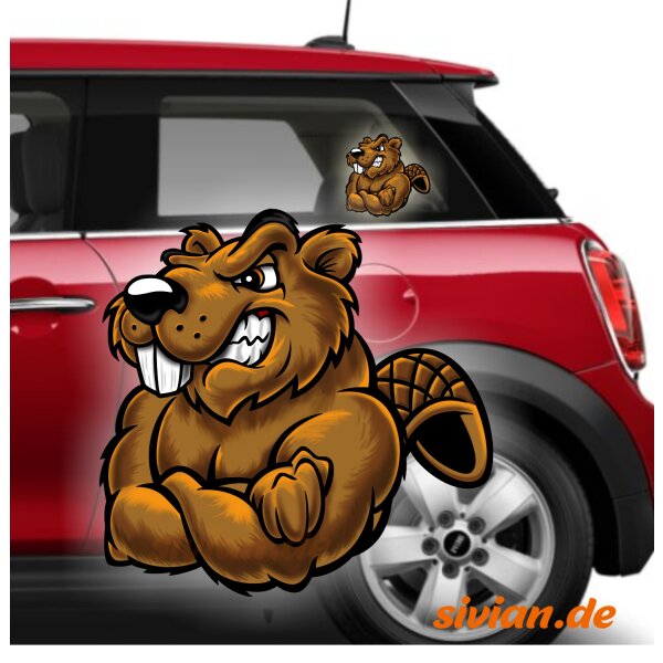 Biber Autoaufkleber