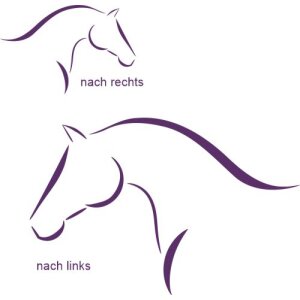 Aufkleber Pferde Silhouette 95 cm x 63 cm-violett-nach...